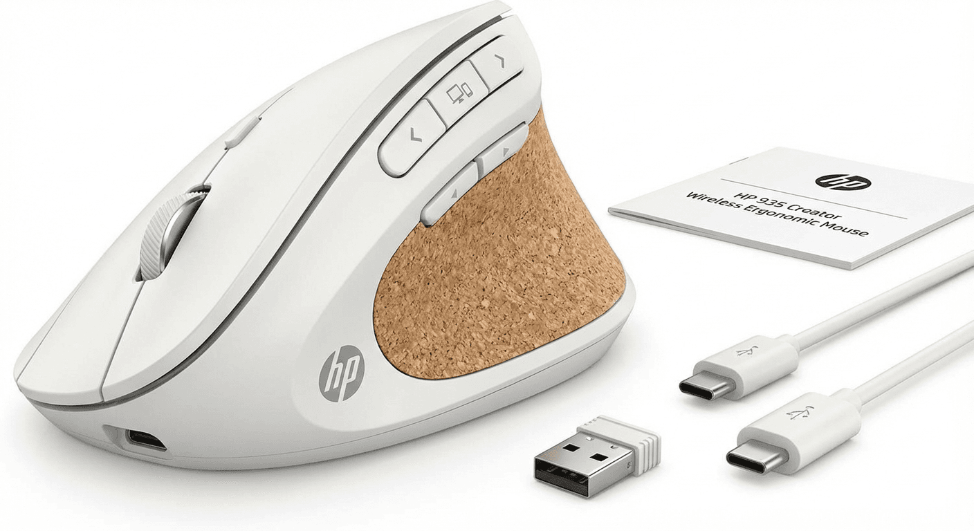 HP 935 Ergonomic vertical mouse product photo used in anti-inflammatory vs Regular Mouse: Is It Worth Switching? (2026)